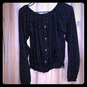 Crown of Hearts  Brea Button Front Top